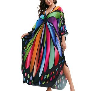 Kaftan Dresses for Women Plus Size Batwing Sleeve Caftans Long Bathing